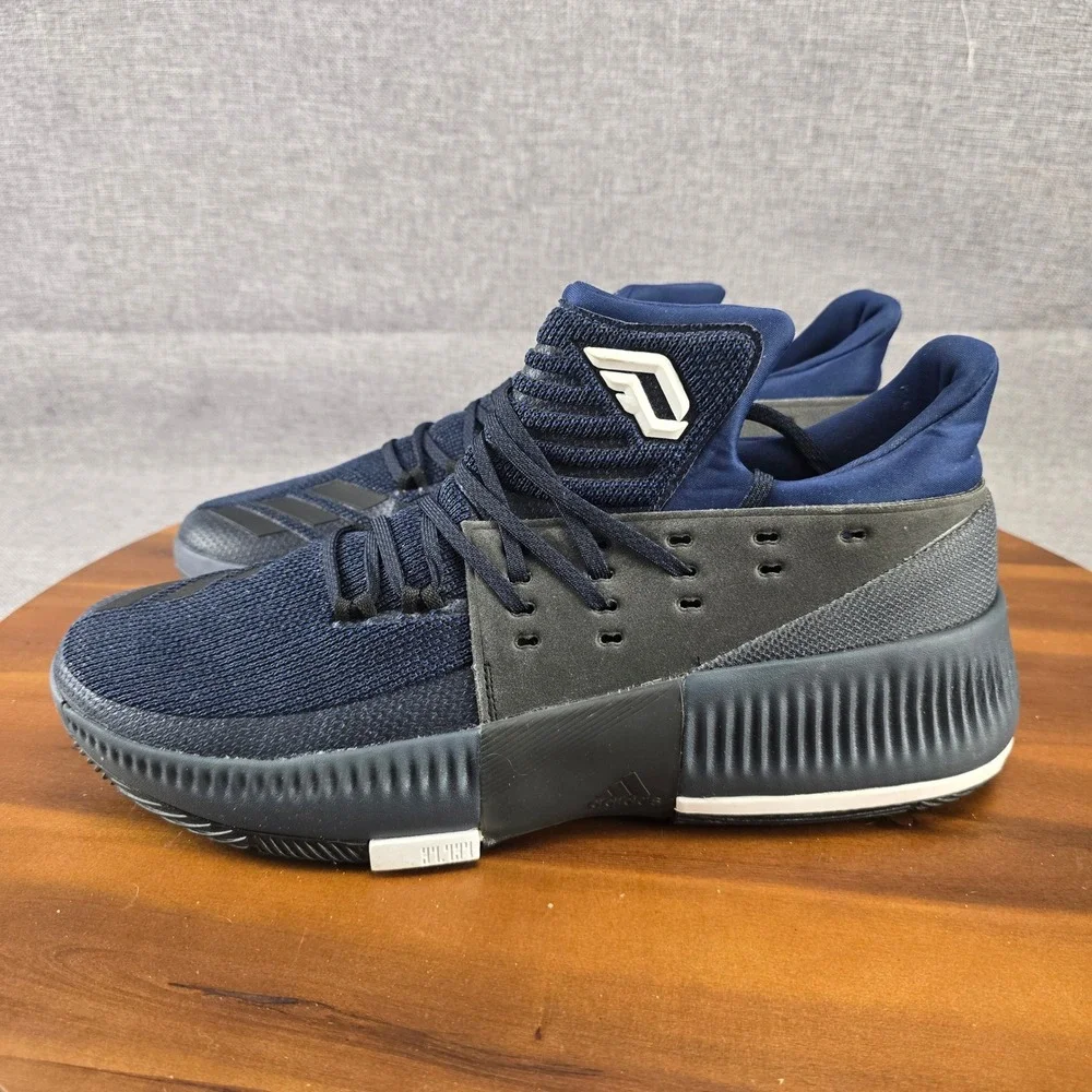 Adidas Dame 3 Mens Basketball Shoes Blue‎ Black Sneakers BB8271 Size 12